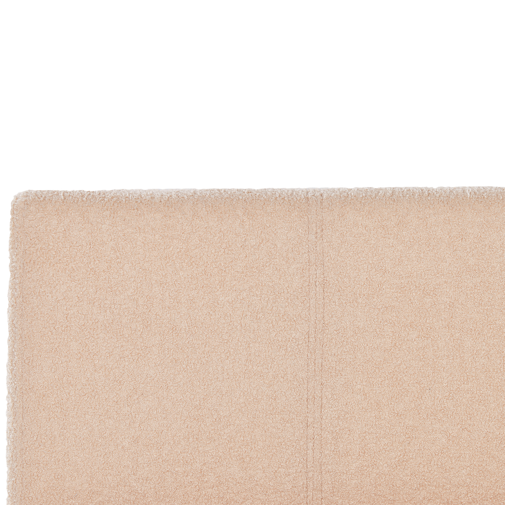 Divano Letto estraibile 80 x 200 cm Rivestimento in bouclé rosa pesca Misura singola sottoletto per ospiti