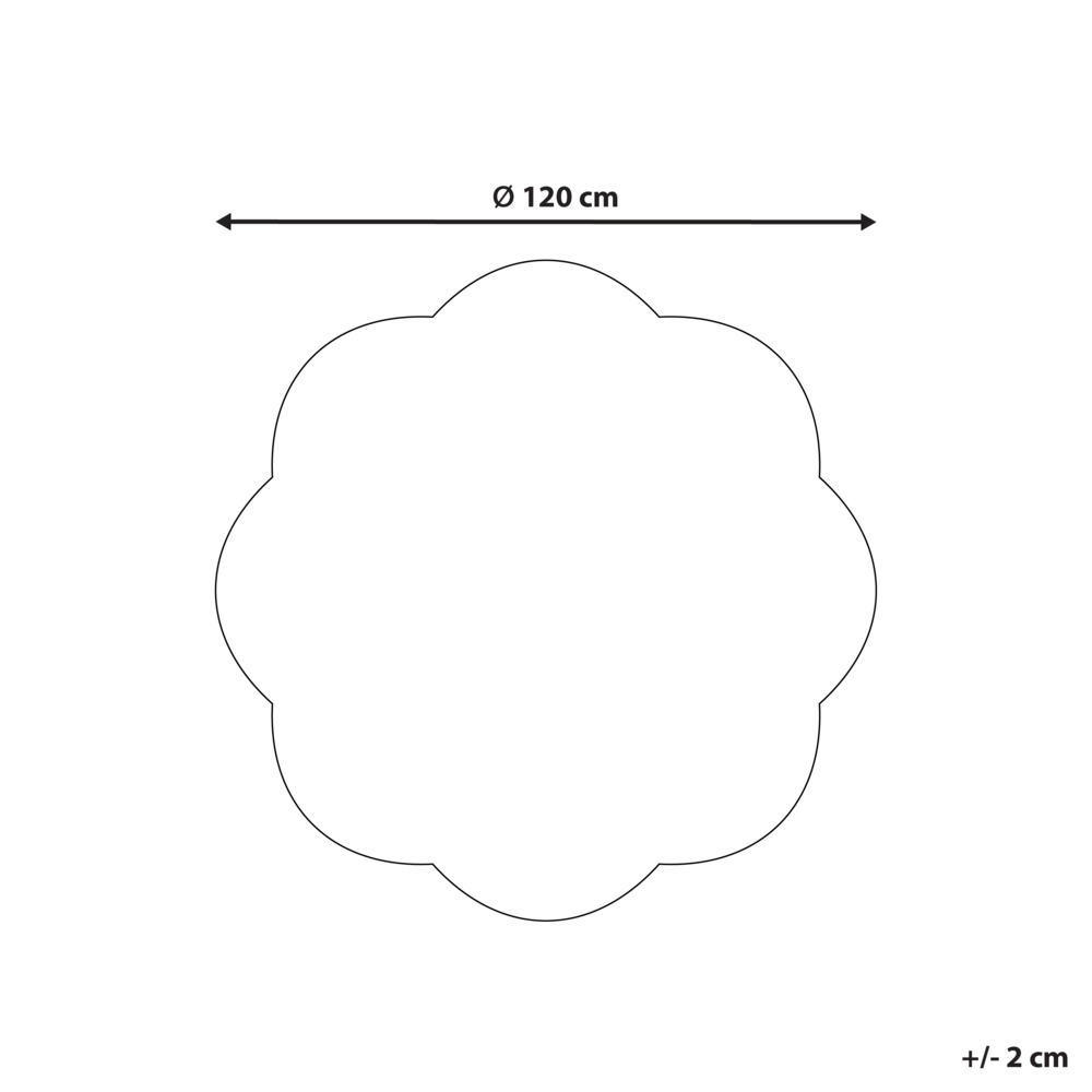 Tappeto per bambini in cotone Light Beige ø 120 cm Forma rotonda irregolare tessuta a mano Macchie multicolori Tappeto da gioco per bambini