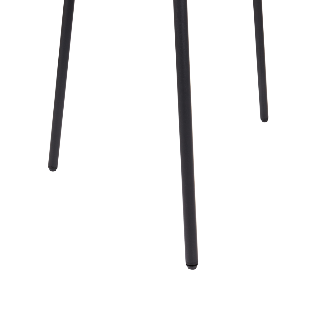 Set di 2 sedie da pranzo in tessuto rosa imbottito con gambe nere Stile retrò Mobili per il soggiorno