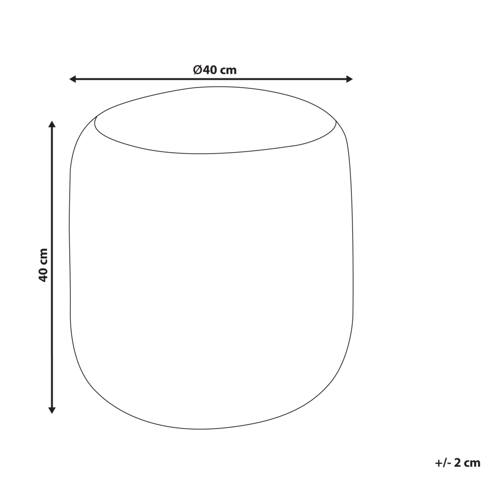 Pouf rotondo beige in iuta intrecciata con strisce bianche 40 x 40 cm stile boho camera da letto soggiorno