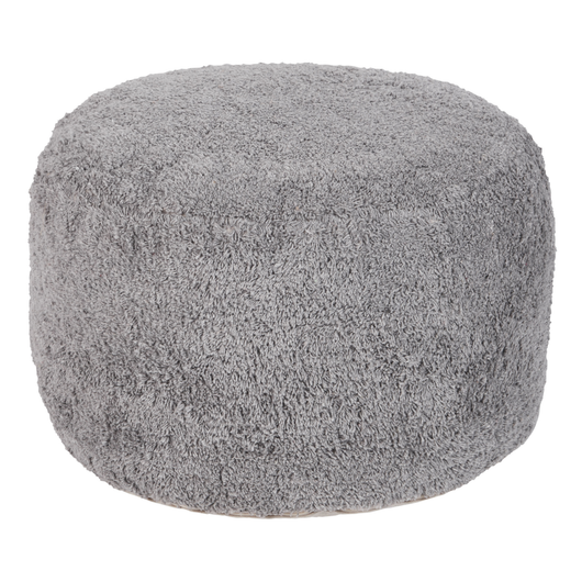 Pouf grigio in cotone 50 x 35 cm Seduta decorativa fatta a mano in stile moderno Boho Soggiorno Camera da letto