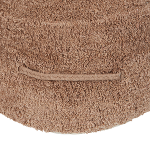 Pouf in cotone marrone 50 x 35 cm Seduta decorativa fatta a mano in stile moderno Boho Soggiorno Camera da letto