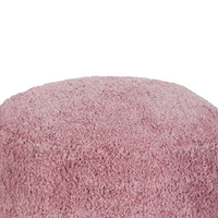 Pouf rosa in cotone 50 x 35 cm Seduta decorativa fatta a mano in stile moderno Boho Soggiorno Camera da letto