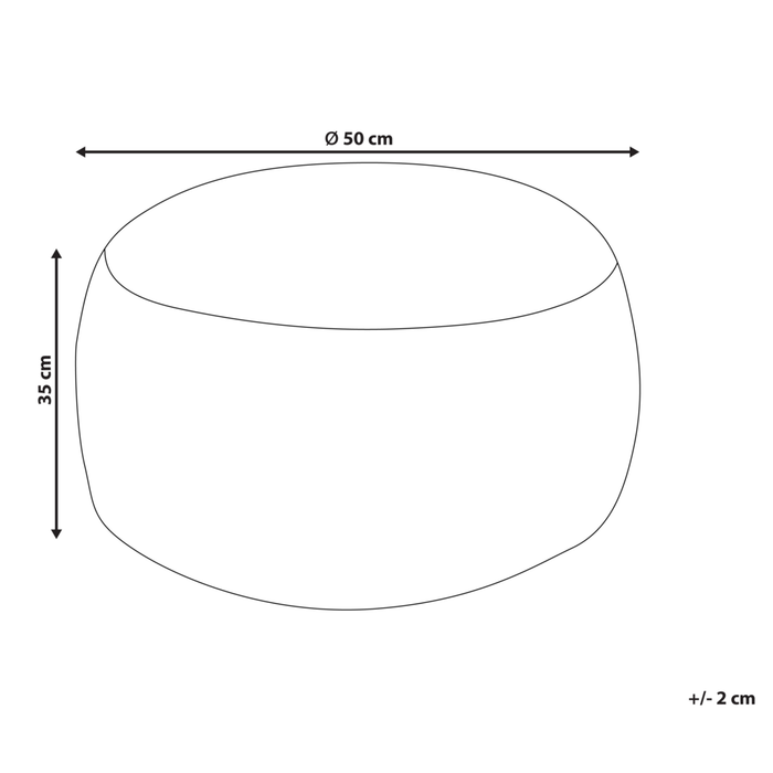 Pouf in cotone marrone 50 x 35 cm Seduta decorativa fatta a mano in stile moderno Boho Soggiorno Camera da letto