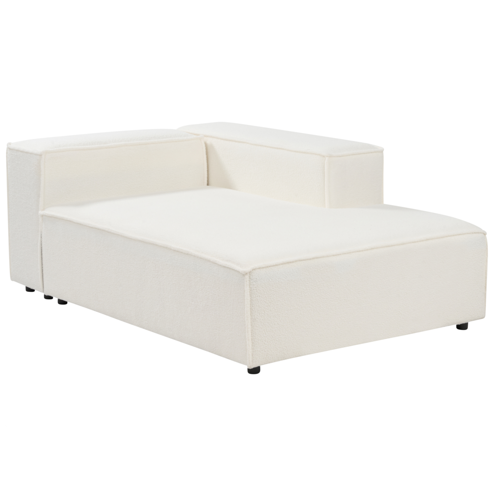 Divano moderno lato sinistro a 3 posti con ottomana in tessuto con gambe nere Soggiorno moderno