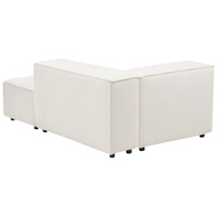 Divano moderno lato sinistro a 3 posti con ottomana in tessuto con gambe nere Soggiorno moderno