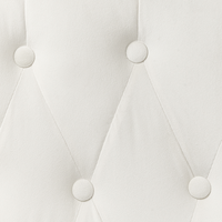 Poltrona imbottita in velluto bianco sporco gambe nere stile retrò