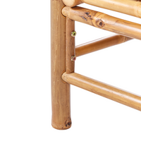 Poltrona senza braccioli in bambù a 1 posto con sezione angolare tortora interno ed esterno giardino