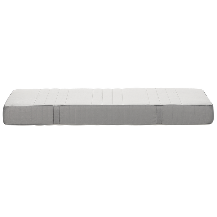 Materasso EU Medio 80 x 200 cm Bianco Grigio Schiuma Imbottitura Poliestere Sfoderabile