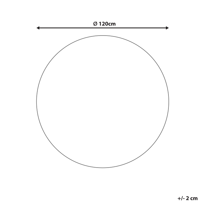 Tappeto Beige Juta ø 120 cm Rotondo Decorativo Motivo Animali Stile Boho Soggiorno Bambini Stanza dei bambini