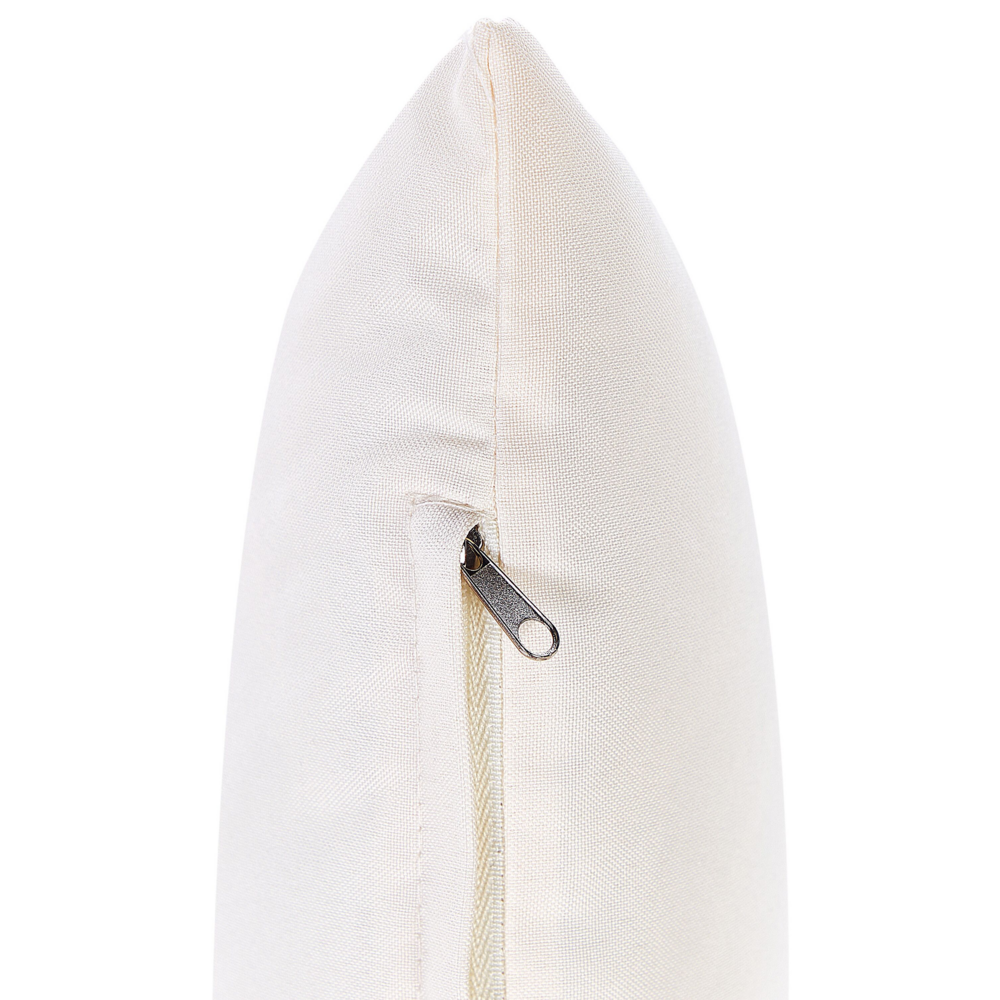 Modulo per esterni senza braccioli a 1 posto in bambù bianco sporco con cuscino seduta da giardino