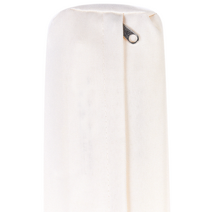 Modulo per esterni senza braccioli a 1 posto in bambù bianco sporco con cuscino seduta da giardino