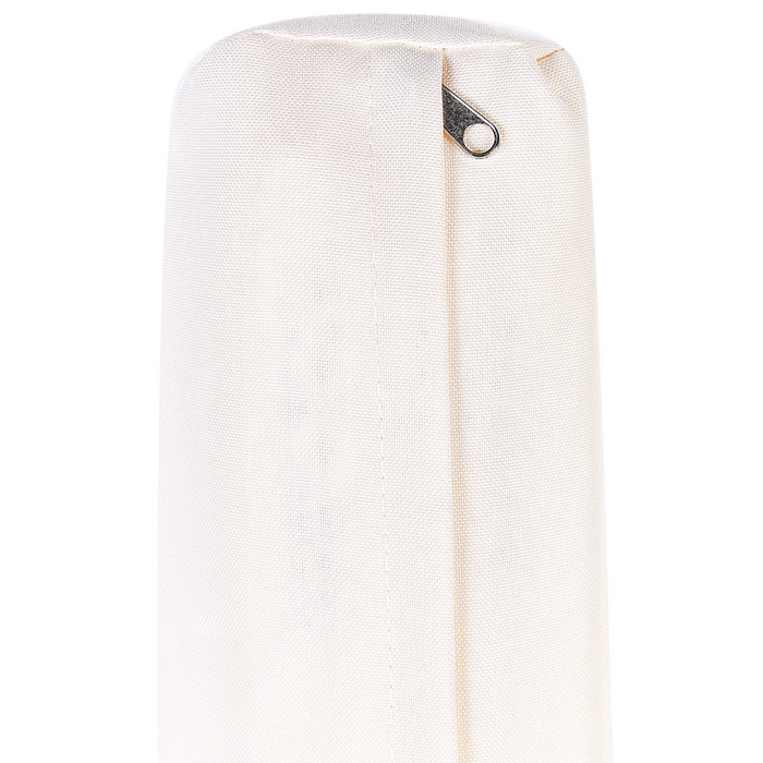 Modulo per esterni senza braccioli a 1 posto in bambù bianco sporco con cuscino seduta da giardino