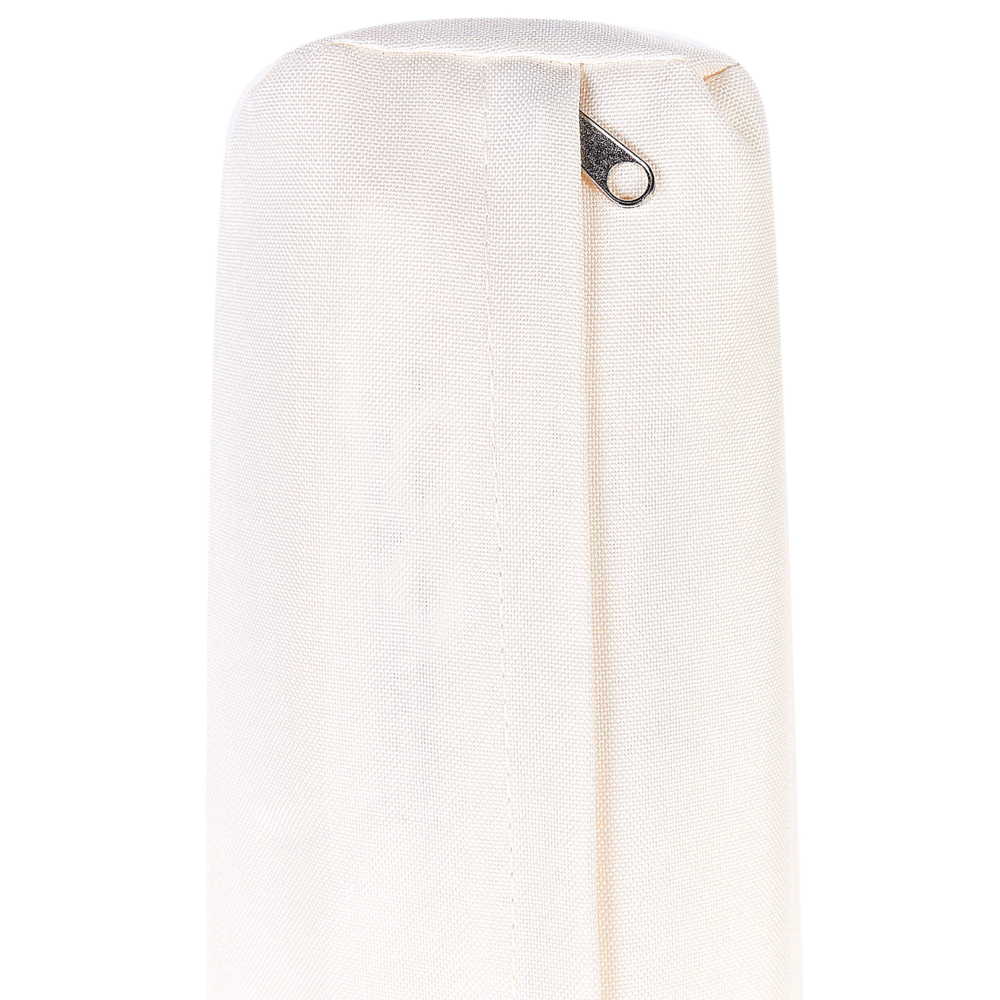 Ottomana in bambù imbottita con cuscino per esterni bianco sporco giardino esterno