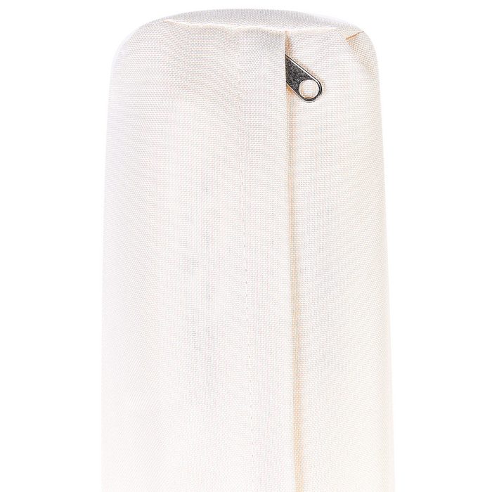 Ottomana in bambù imbottita con cuscino per esterni bianco sporco giardino esterno