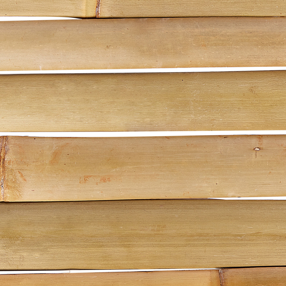 Ottomana in bambù imbottita con cuscino per esterni bianco sporco giardino esterno