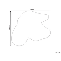 Tappeto per aree multicolore in lana 140 x 140 cm Tappeto di forma irregolare