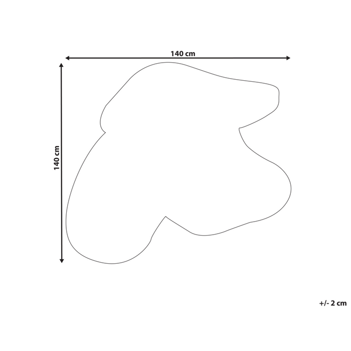 Tappeto per aree multicolore in lana 140 x 140 cm Tappeto di forma irregolare