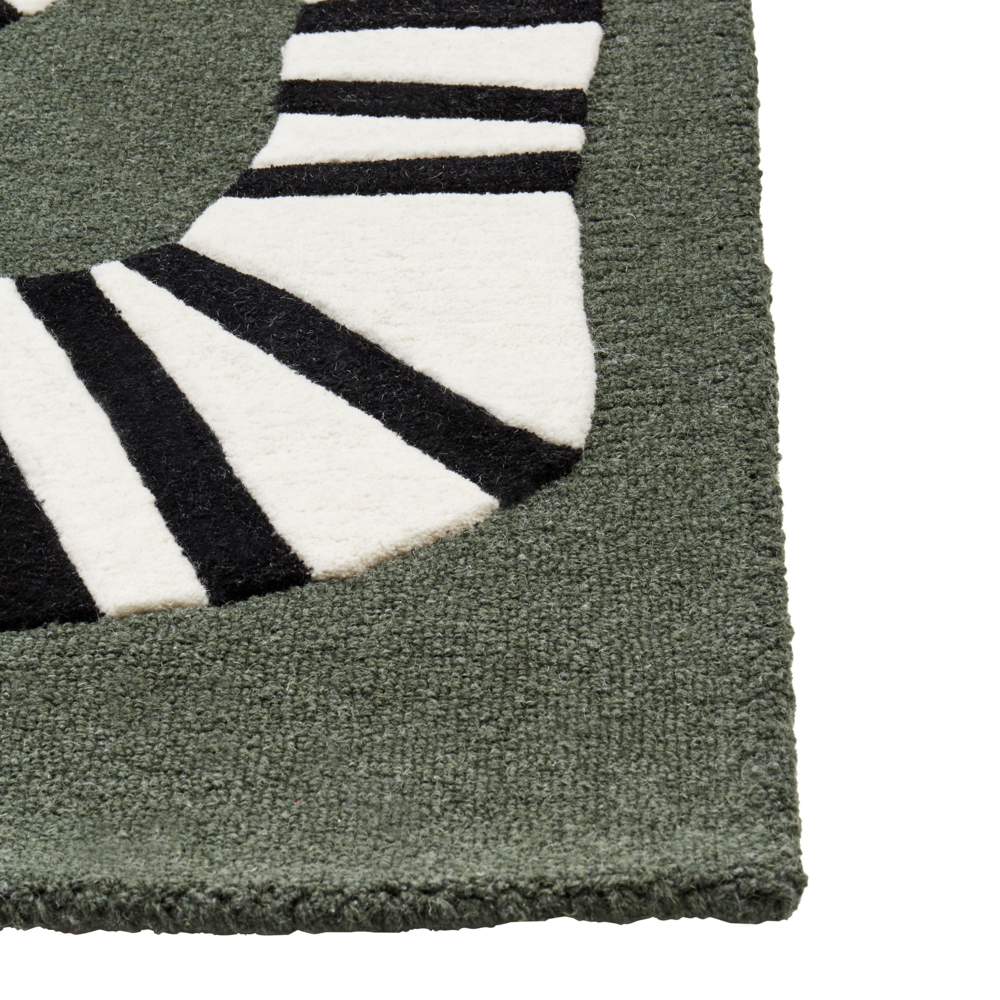 Tappeto d'area in lana verde 160 x 230 cm Tappeto d'accento di forma rettangolare