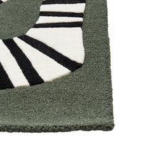 Tappeto d'area in lana verde 160 x 230 cm Tappeto d'accento di forma rettangolare