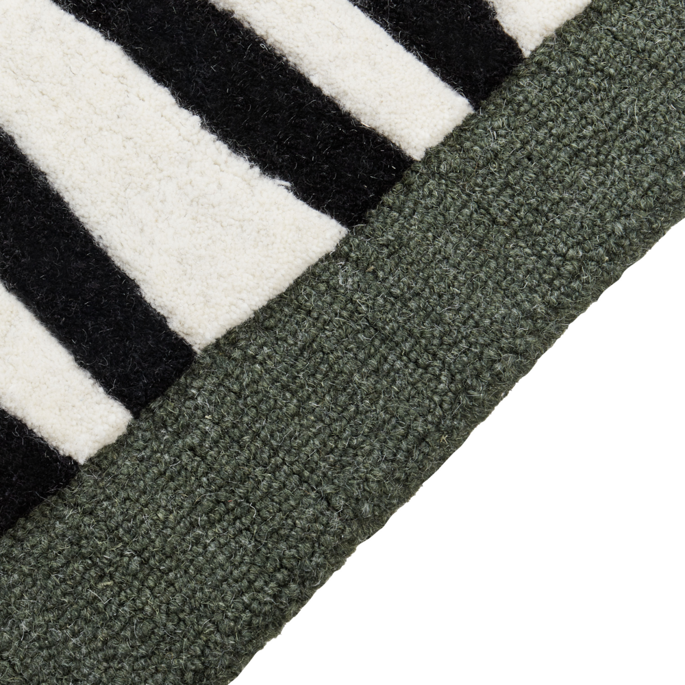 Tappeto d'area in lana verde 160 x 230 cm Tappeto d'accento di forma rettangolare