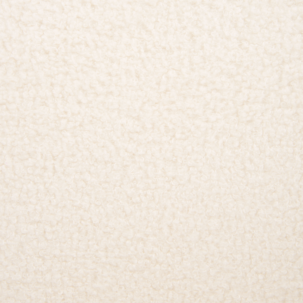 Poltrona da Soggiorno Senza Braccioli bouclè bianco sporco capitonnè Verticale Gambe In Legno