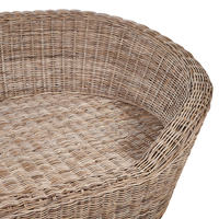 Divano da giardino in rattan naturale con cuscini esterno elegante stile boho