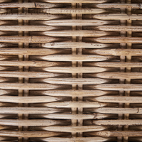 Divano da giardino in rattan naturale con cuscini esterno elegante stile boho