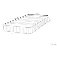 Materasso in schiuma di lattice duro e compatto sfoderabile Imbottitura 90 x 200 cm bianco camera da letto