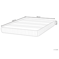 Materasso in schiuma di lattice duro e compatto sfoderabile Imbottitura 160 x 200 cm bianco camera da letto