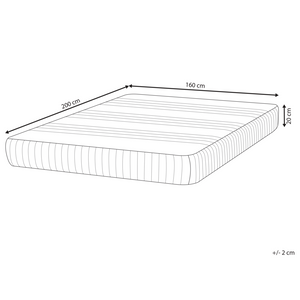 Materasso in schiuma di lattice duro e compatto sfoderabile Imbottitura 160 x 200 cm bianco camera da letto