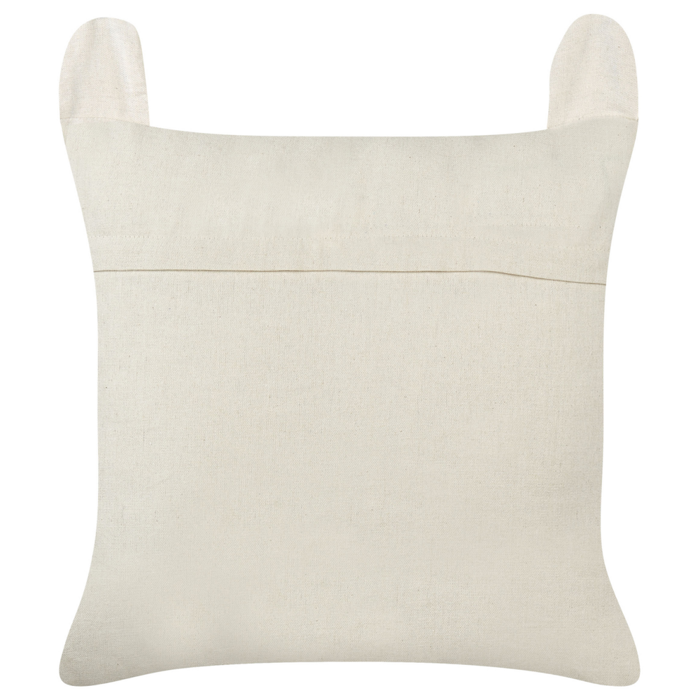 Set di 2 cuscini decorativi in cotone marrone 45 x 45 cm con motivo a orso, sfoderabili, accessori moderni per la camera da letto e il soggiorno.