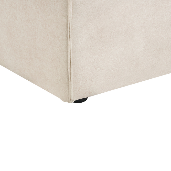 Poggiapiedi in velluto beige Pouf poggiapiedi Stile minimalista