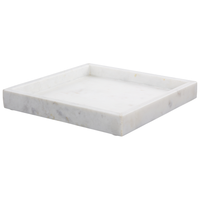 Vassoio decorativo in marmo bianco quadrato Stile moderno Home Decor