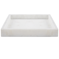 Vassoio decorativo in marmo bianco quadrato Stile moderno Home Decor