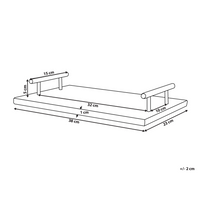 Vassoio da portata in marmo nero con maniglie dorate Accessorio moderno per la casa