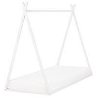 Letto per bambini con baldacchino in legno di pino bianco 90 x 200 cm cameretta elegante