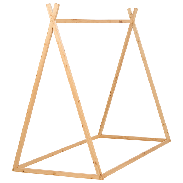 Letto per bambini con baldacchino in legno di pino chiaro 90 x 200 cm cameretta elegante