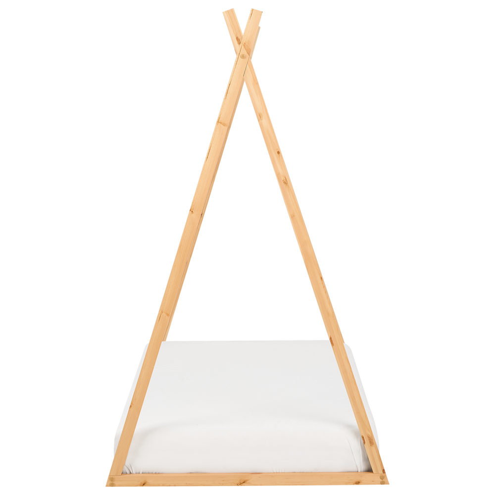 Letto per bambini con baldacchino in legno di pino chiaro 90 x 200 cm cameretta elegante