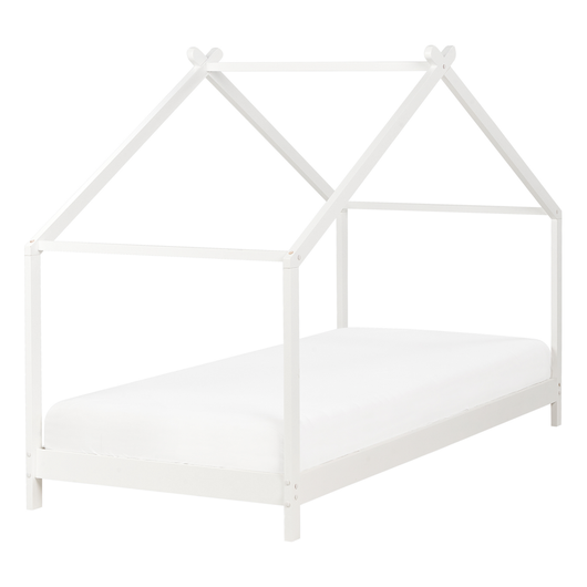 Letto per bambini con baldacchino e base in legno di pino bianco 90 x 200 cm cameretta