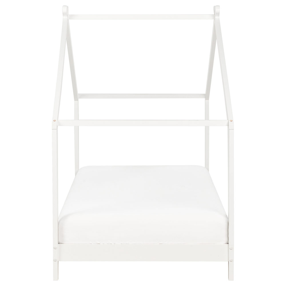 Letto per bambini con baldacchino e base in legno di pino bianco 90 x 200 cm cameretta