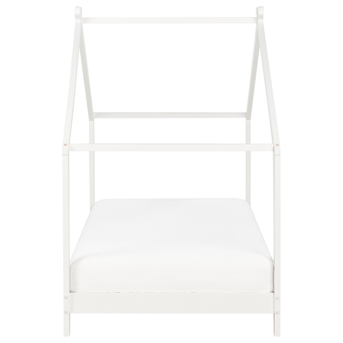 Letto per bambini con baldacchino e base in legno di pino bianco 90 x 200 cm cameretta