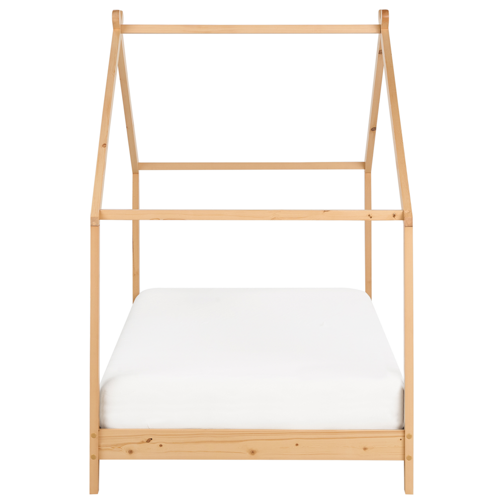 Letto per bambini con baldacchino e base in legno di pino chiaro 90 x 200 cm cameretta