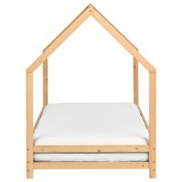 Letto per bambini con baldacchino e rete in legno di pino chiaro 90 x 200 cm cemeretta