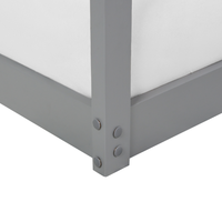 Letto a castello in legno di pino grigio 90 x 200 cm letto cameretta a forma di casa