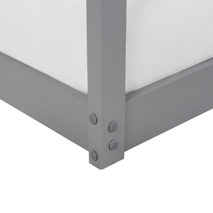 Letto a castello in legno di pino grigio 90 x 200 cm letto cameretta a forma di casa