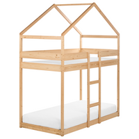 Letto a castello in legno chiaro 90 x 200 cm letto cameretta a forma di casa
