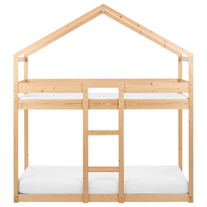 Letto a castello in legno chiaro 90 x 200 cm letto cameretta a forma di casa