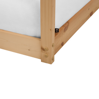 Letto a castello in legno chiaro 90 x 200 cm letto cameretta a forma di casa