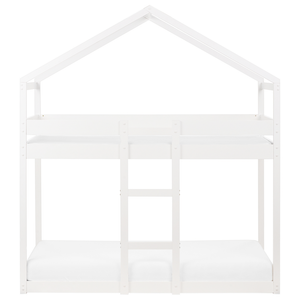 Letto a castello in legno bianco 90 x 200 cm letto cameretta a forma di casa